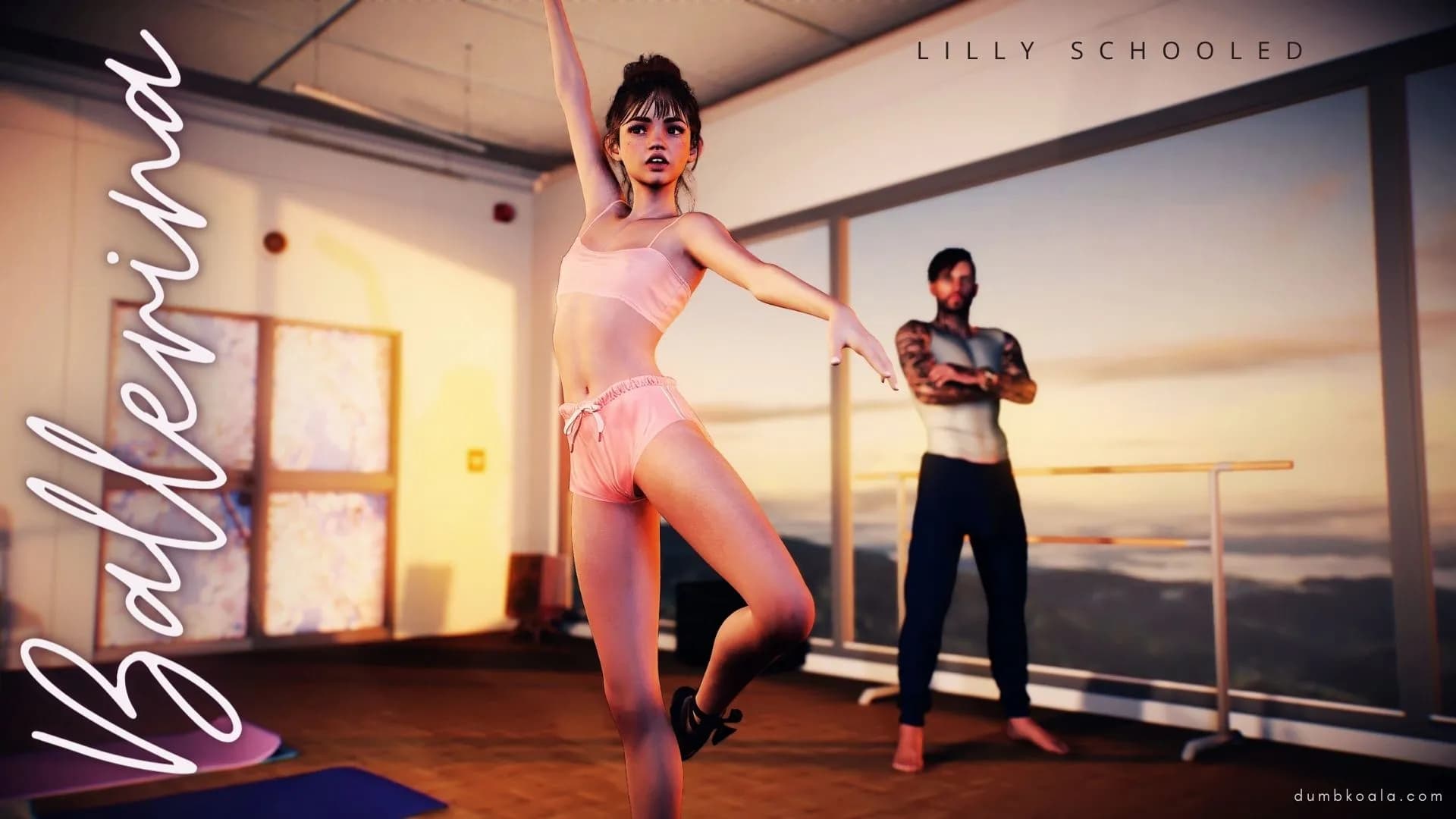 Ballerina (Video & Shoot) Out Now! 🩰😻🍆💦

Can someone be too smart, too talented, and too pretty?

She may only be 18, but Lily already has quite the resume of formidable achievements. Not to mention she also comes from wealth, even if her family profited from less than legal trade!

But being so brilliant can sometimes be boring, so Lily likes to spice up her life with little tests!

Like at today's ballet practice for example - she's not wearing any panties under her loose shorts, and she's going to show the sexy Spanish dance instructor Filipe all her best moves!

Click here to see Lily tease Filipe to a wild crescendo now...

Shoot: 
 83 pages

Koala Vision Video:
15:06 duration
17 animations
4k and 1080p versions
Music by @Demon Dan and @JeffersonSound (El Jefe)