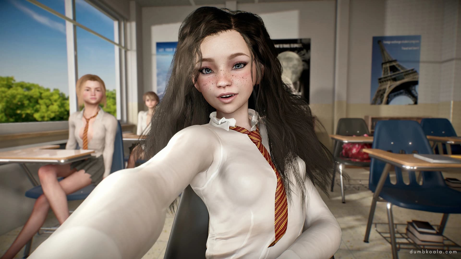 Oh hey. So, now you guys can talk to me through the comments, I want to play a fun new game.

It's a new school day, I'm bored, and I'm feeling... naughty! 

No change there then 😁

This class is annoying and boring, but St. Henny's Highschool is huge. I could go anywhere, do anything! It's up to you!

So, every day until this sordid misadventure is complete, you get to direct my every move in the comments!

I'll post a new pic every day, based on my fave comment, so make 'em good! 

You're going to get into SO much trouble 😨 Please don't get me expelled!