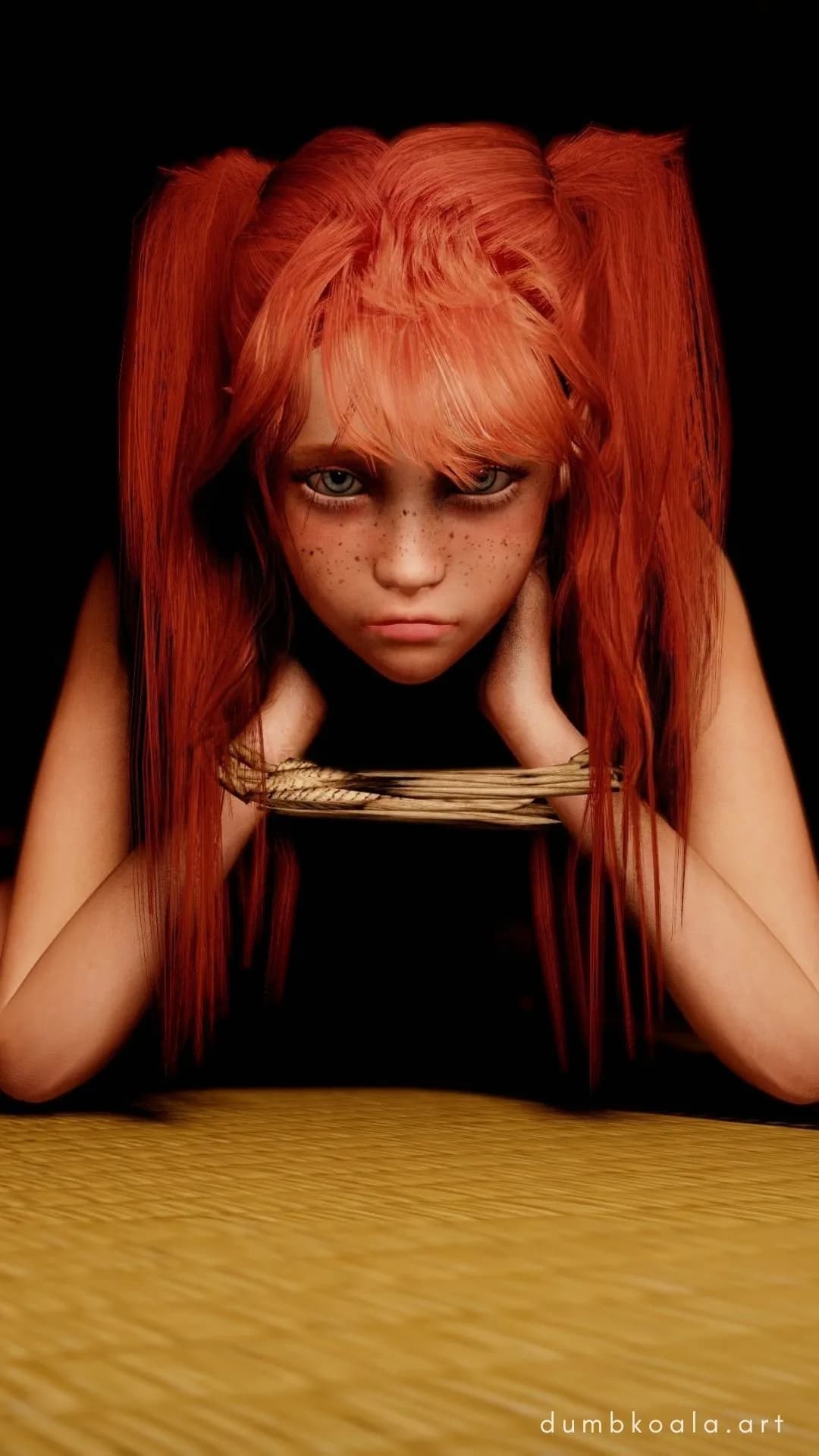 Now that is one grumpy Effy! You managed to catch her, tie her up, but what next?